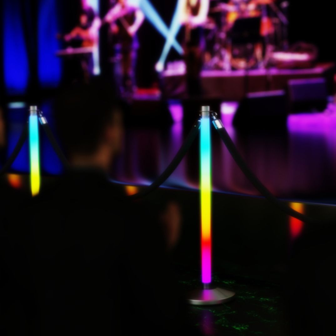 LED Pole rope stanchions